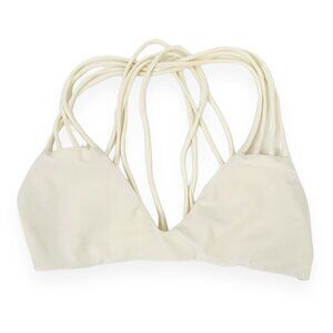 Mikoh Cream White "Banyans" String Racerback Bikini Swim Top sz S